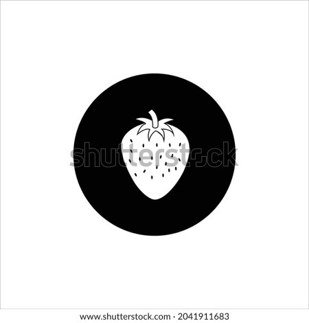 Strawberry icon design graphic vector illustration