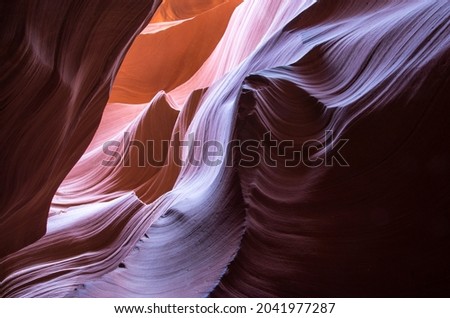 Soft colours of the waves in the Antelope canyon