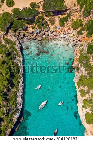 Calo des Moro Mallorca Bay in Spain  Royalty-Free Stock Photo #2041981871