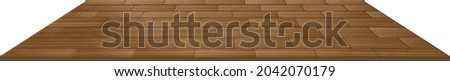 Floor tiles with wooden pattern on white background illustration