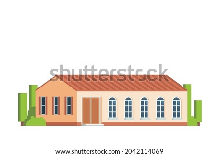 Vector illustration or infographic elements representing house buildings for city illustration