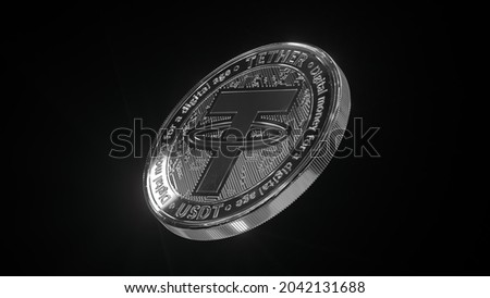 High-resolution, 4K photographs and images of Tether cryptocurrency. Building digital wealth and diversifying your investment folio. Royalty-Free Stock Photo #2042131688
