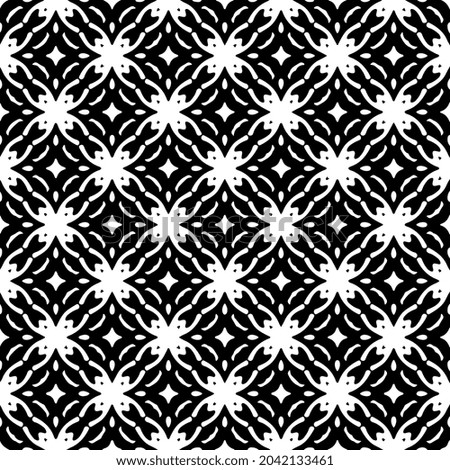 
Flower geometric pattern. Seamless vector background. White and black ornament. Ornament for fabric, wallpaper, packaging. Decorative print