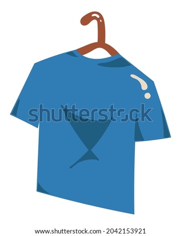 T-shirt Vector Illustration Icon. Colored, doodle, hand drawn.