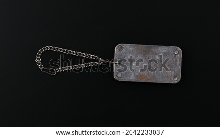 old dog military sign isolated on black background