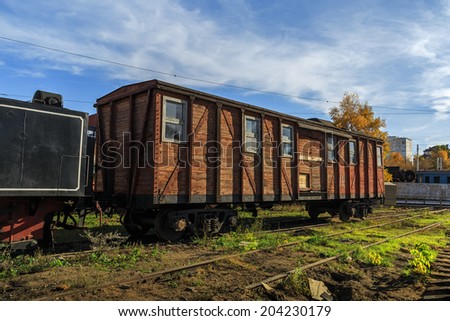 Old railway wagon.