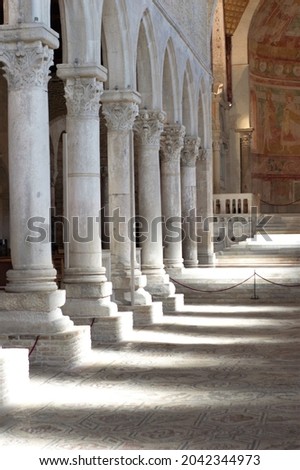 Basilica of Patriarchal in Aquileia Italy Unesco site interior vertical photo