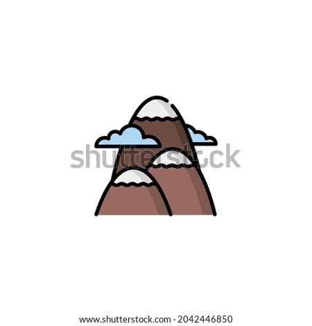 Mountains Icon Isolated On White Background