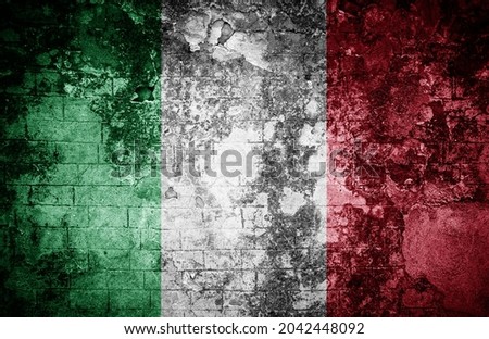 Old  texture background with flag