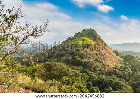 Dambulla National Park in sunny day in Sri Lanka
