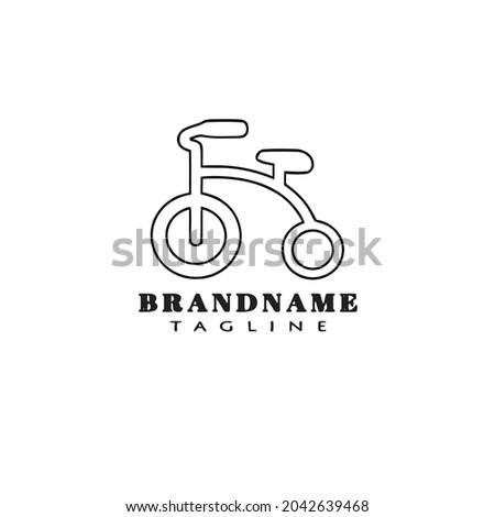 bike cartoon logo icon design template black modern vector illustration