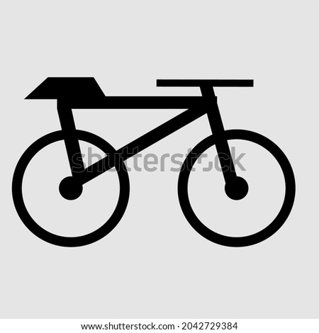 simple bicycle logo vector without pedals