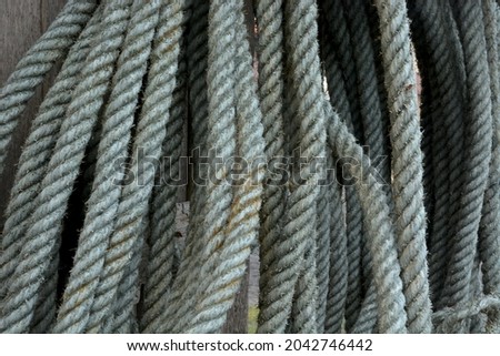 soft focus, texture on ship rope