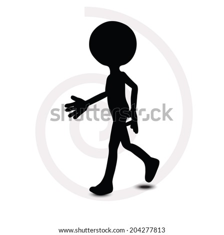 EPS Vector 10 - 3d man in walking pose