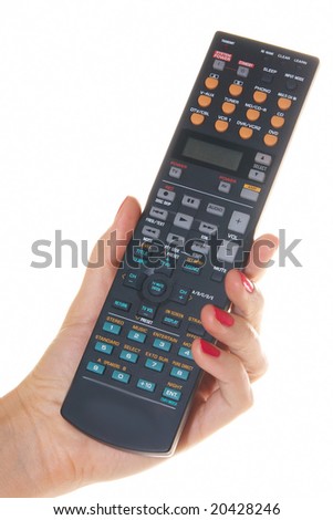 Remote control in the hand