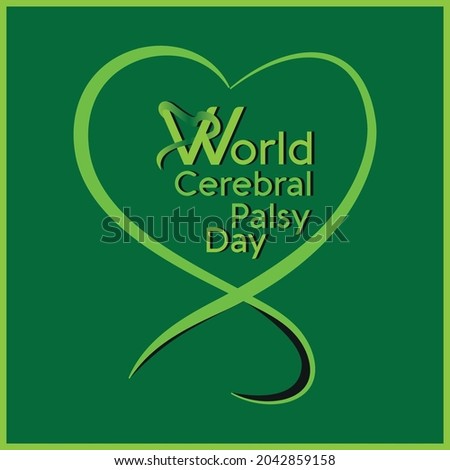 World cerebral palsy (cp) day message board design.  Social media post background idea.