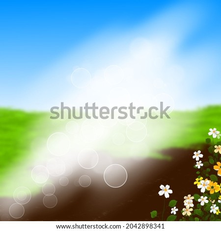 Abstract blurred nature background with bokeh or defocused for creative designs. Green leaves bokeh out of focus background from forest. Nature spring and natural light in blur style with copy space. Royalty-Free Stock Photo #2042898341