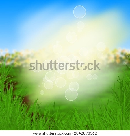 Abstract blurred nature background with bokeh or defocused for creative designs. Green leaves bokeh out of focus background from forest. Nature spring and natural light in blur style with copy space. Royalty-Free Stock Photo #2042898362