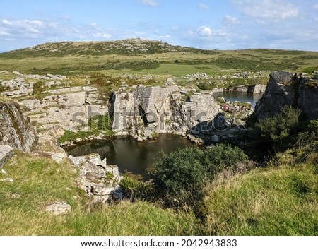 Gold Diggings Quarry with Stowe's Hill in the background, Bodmin Moor, Cornwall - UK
