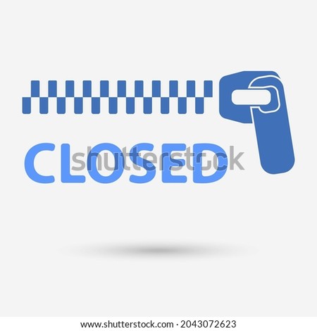 Closed sticker, isolated object. Vector illustration.