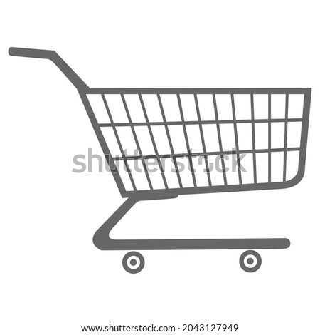 Shopping trolley vector icon illustration
