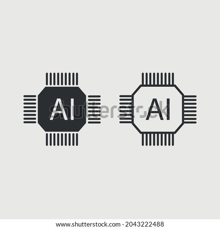 AI vector icon illustration sign for web and design