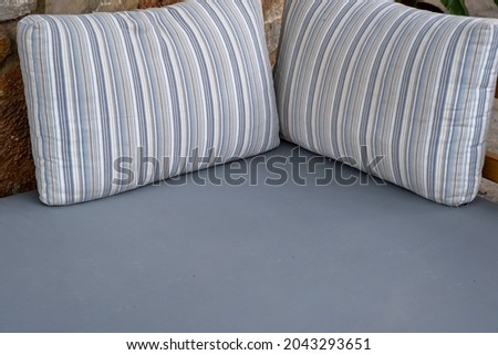 pillows on the seat, front view