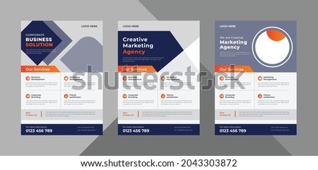 flyer design bundle, cover layout, brochure, annual report poster. business flyer brochure template bundle. 3 in 1, a4 template, print-ready