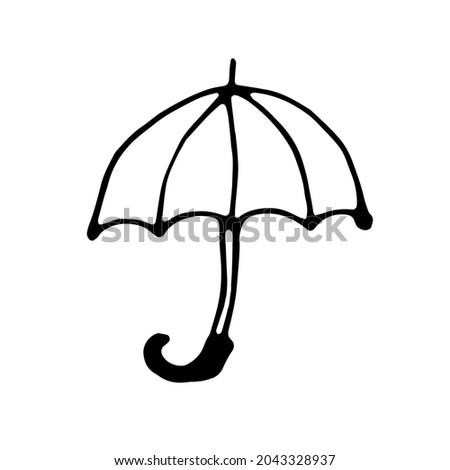 Umbrella. Hand drawn vector image

