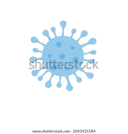 Corona virus 2019-nCoV, Covid 19 icon Corona virus icon. Blue on white background isolated. Vector illustration of Corona-virus. COVID-19 flat vector illustration.