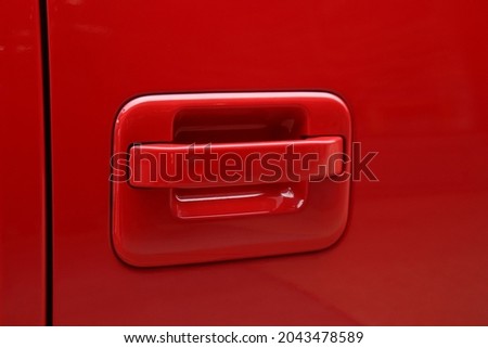Red truck door handle new