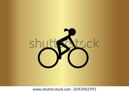 Bicycle Basic and elegant minimal artistic design initial based Icon logo-vector