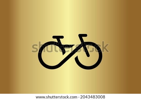 Bicycle Basic and elegant minimal artistic design initial based Icon logo-vector