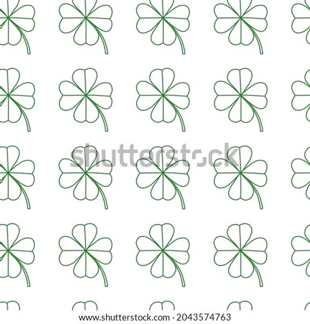 St. Patricks Day. Clover Pattern Vector Illustration concept.	