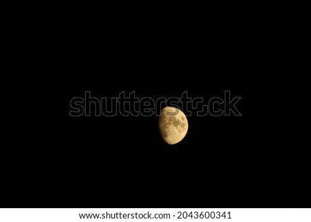 Close Shot Of Moon On Sky In Night Time Yellow Moon Beautiful Night