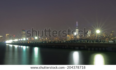 New York City and Jersey City Skyline