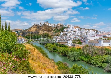 Arcos de la Frontera, one of famous pueblos blancos, in Spain Royalty-Free Stock Photo #2043817781