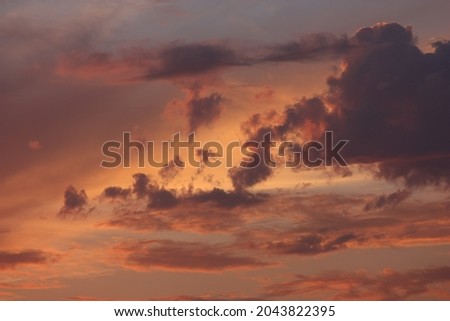 beautiful clouds at sunset background