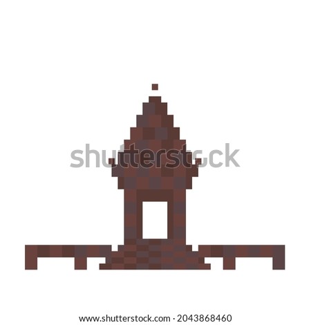 Buriram Vector Icon, Buriram Illustrations. Prasat Hin Mueang Tam Hindu religious ruin located in Buri Ram Province Thailand. Royalty-Free Stock Photo #2043868460