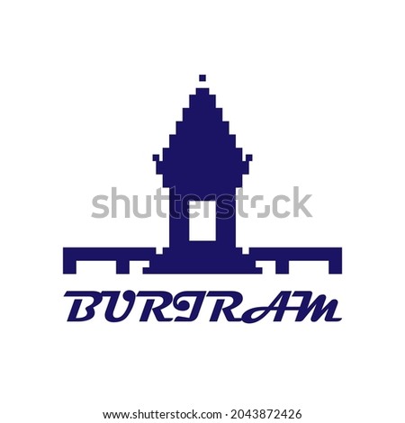 Buriram Vector Icon, Buriram Illustrations. Prasat Hin Mueang Tam Hindu religious ruin located in Buri Ram Province Thailand. Royalty-Free Stock Photo #2043872426