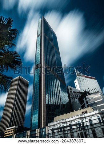 Skyscraper with abstract long exposure