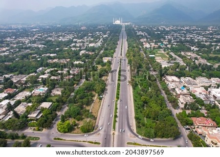 Aerial Shot Of Capital City Islamabad, Pakistan