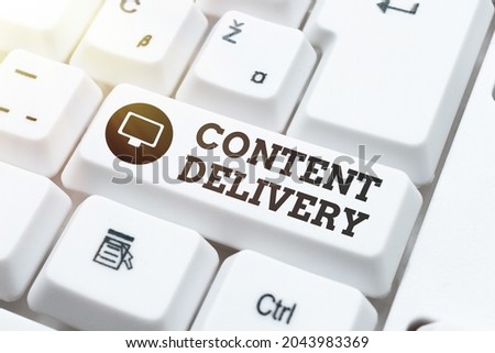 Text caption presenting Content Delivery. Business concept geographically distributed network of proxy servers Internet Browsing And Online Research Study Typing Your Ideas