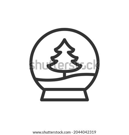 Vector christmas ball line icon. Symbol in trendy outline style. Vector illustration isolated on a white background. 