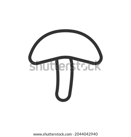 Mushroom thin line icon. Symbol in trendy outline style. Premium design for web and apps. Perfect for UI. 