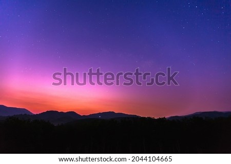 Colorful of sky in early morning, Nature view in Thailand concept