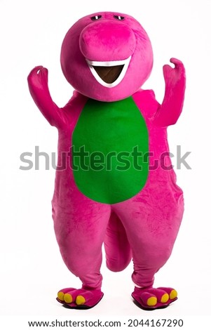 Barney the Purple Dinosaur Costume Royalty-Free Stock Photo #2044167290