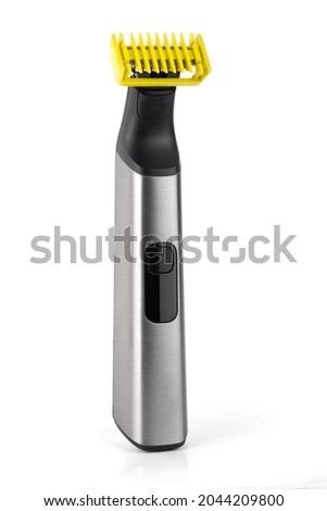 Men's electro shaver on a white background