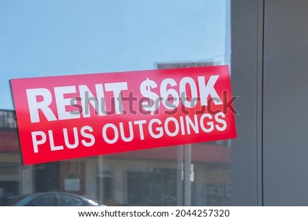 Property for rent banner displayed on the building facade  in South Australia