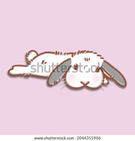drawing cute bunny illustration isolate